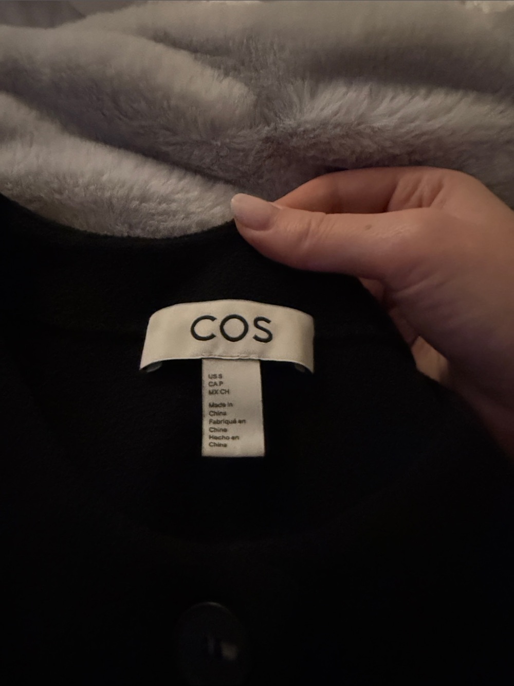 COS Black Sleeveless Button-Front Knit Vest - Picture 2 of 2
